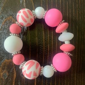 Pink and White Beaded Bracelet for your Stanley